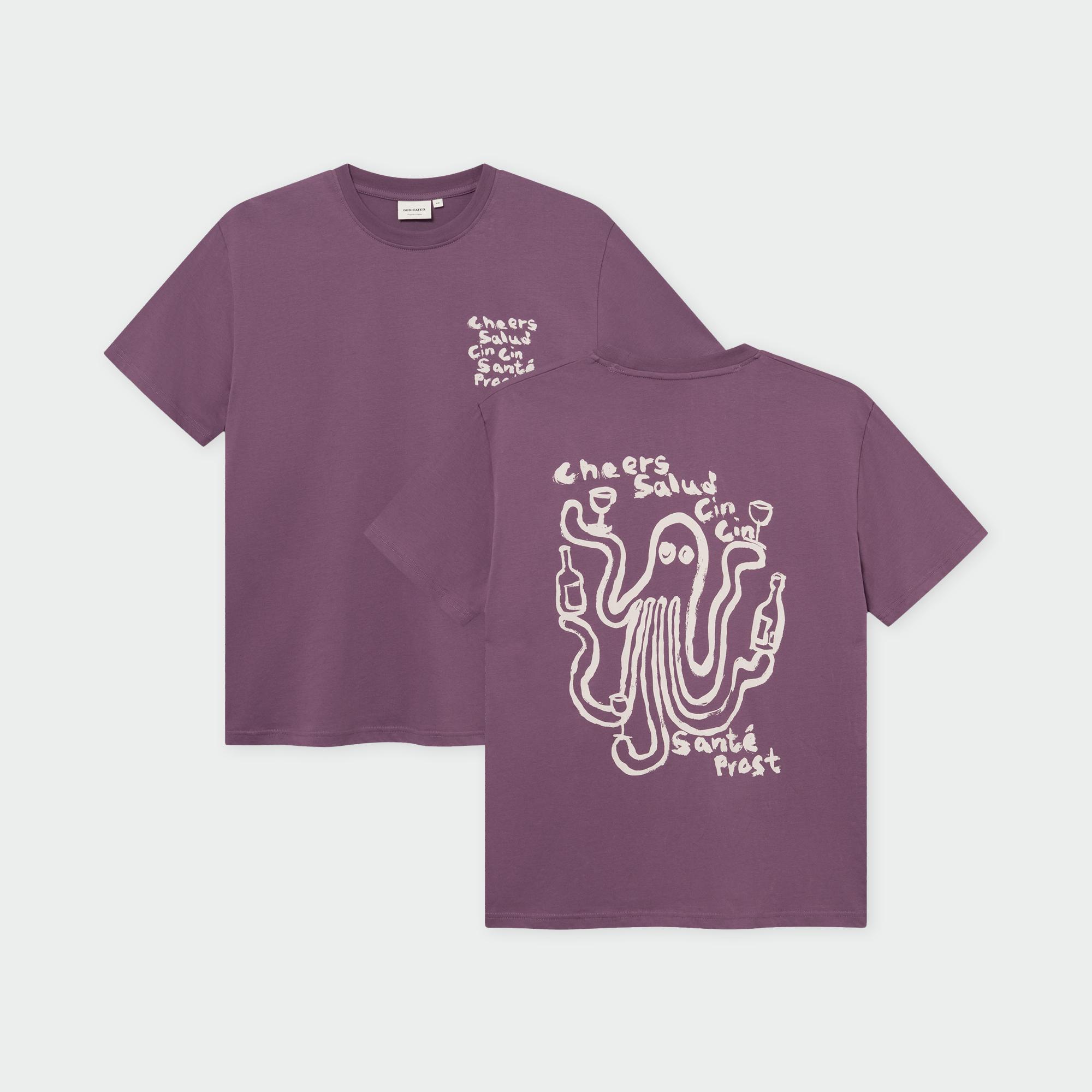 Dedicated Stockholm Cheers Salud Berry Purple Herren T-Shirt beere